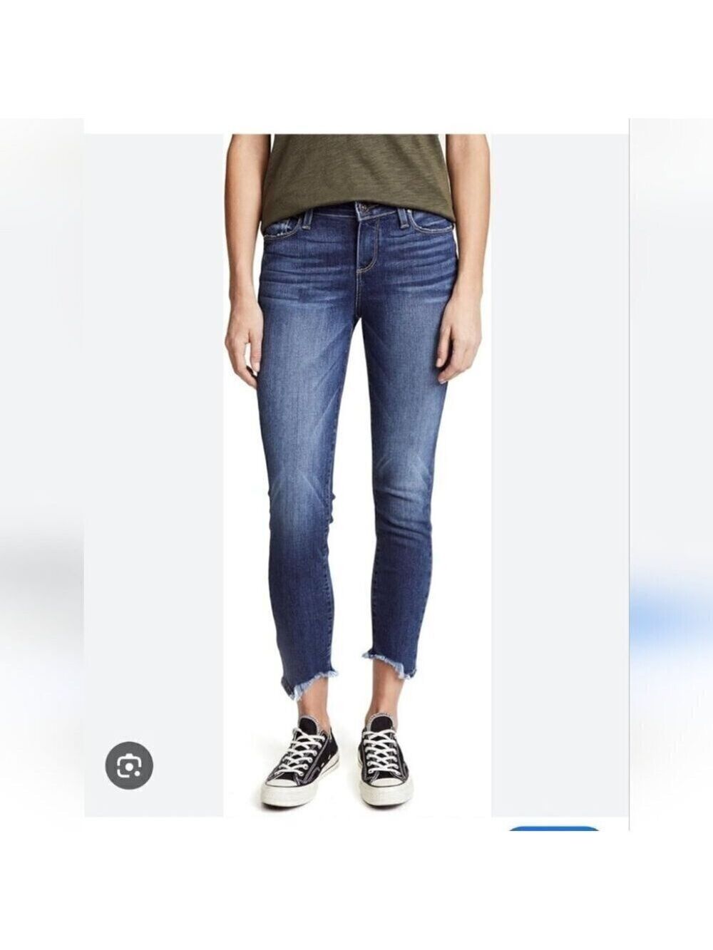 PAIGE | Verdugo Ankle jeans with Torn Fray Hem sz 26